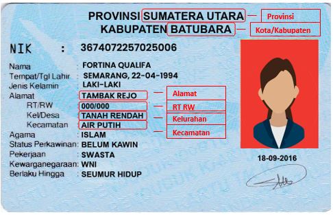 Petunjuk pengisian alamat